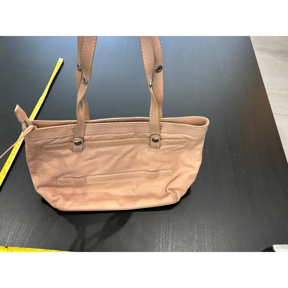 Cynthia Rowley Blush Pink Leather Shoulder Bag Small Tote Silver Hardware